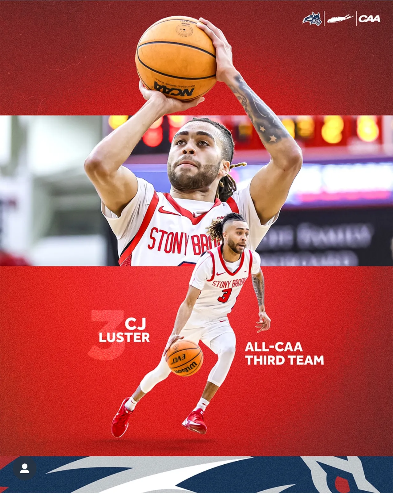 CJ Luster basketball media graphic