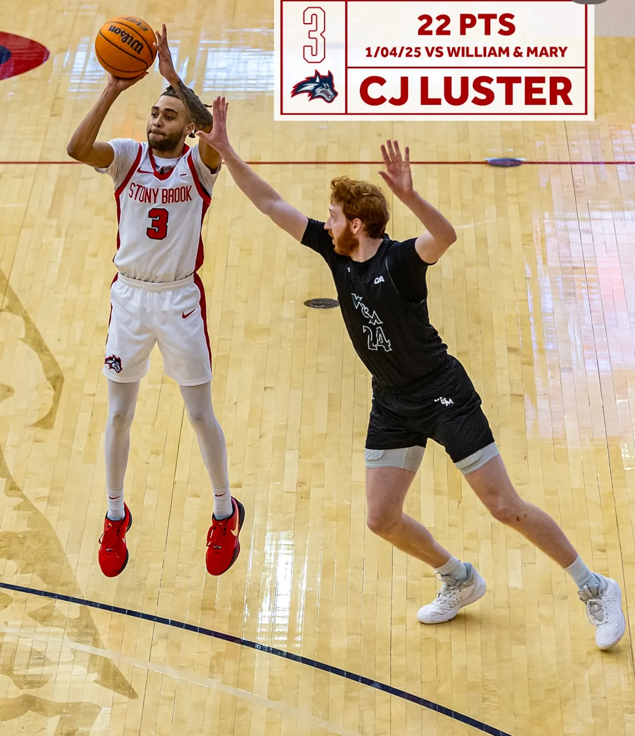 CJ Luster II shooting in game action