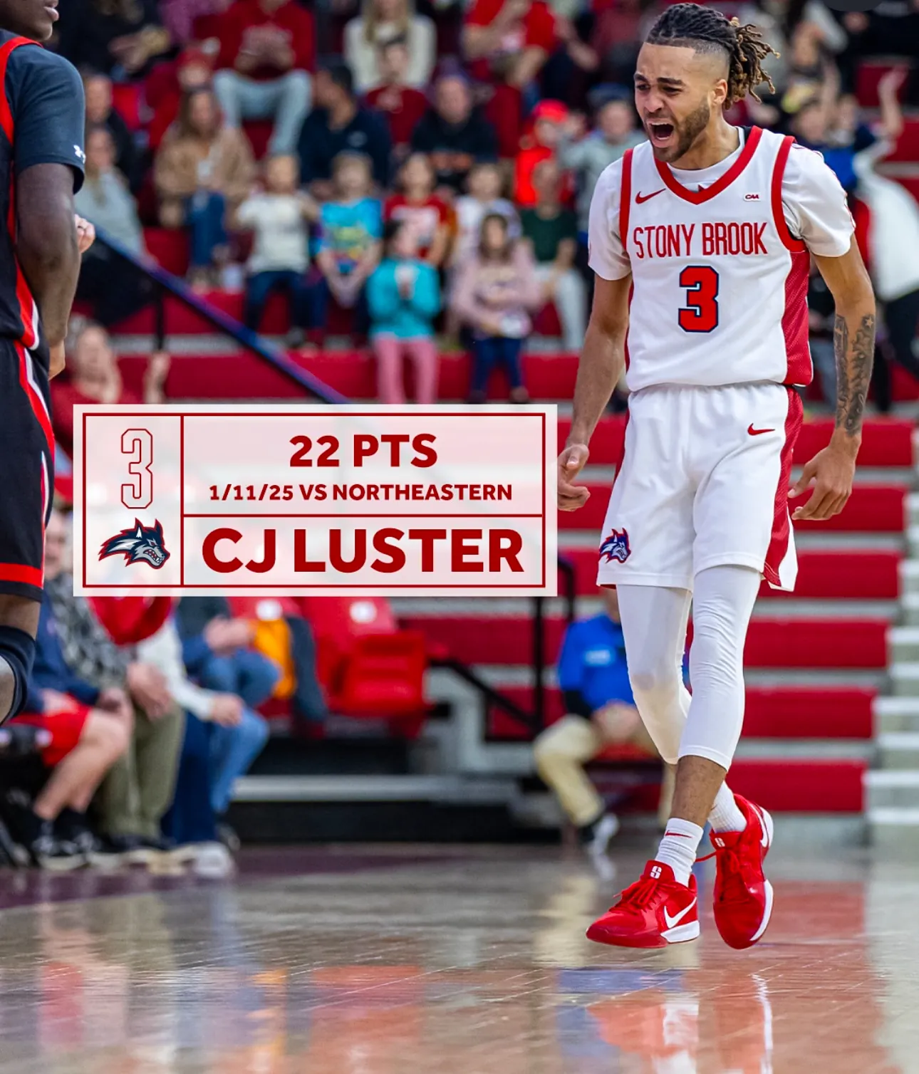 CJ Luster II game scoring graphic
