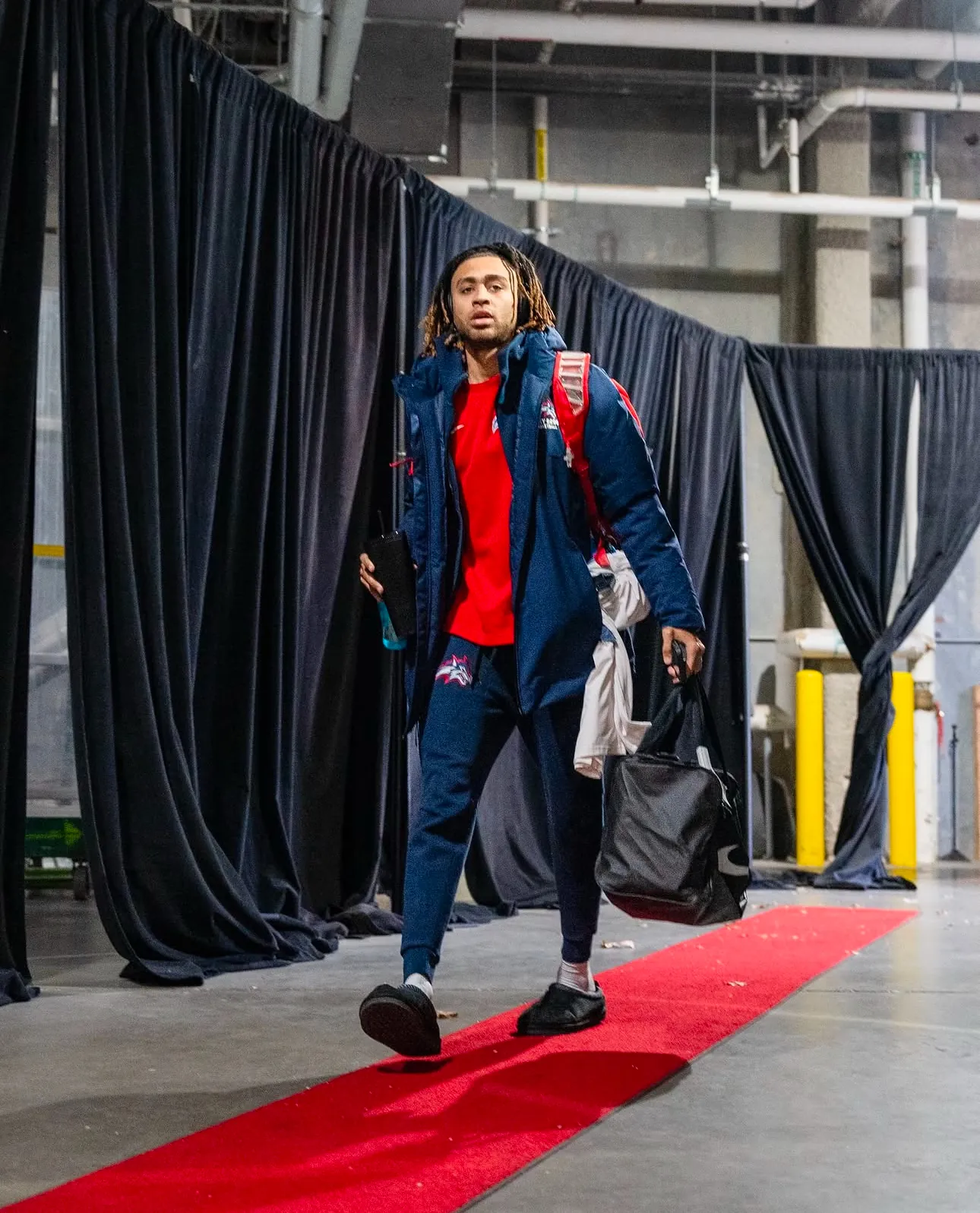CJ Luster II game-night arrival
